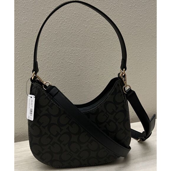 Guess JG917769 Black Coal Easley Mini Top Zip Crossbody/Shoulder Bag - Picture 4 of 12